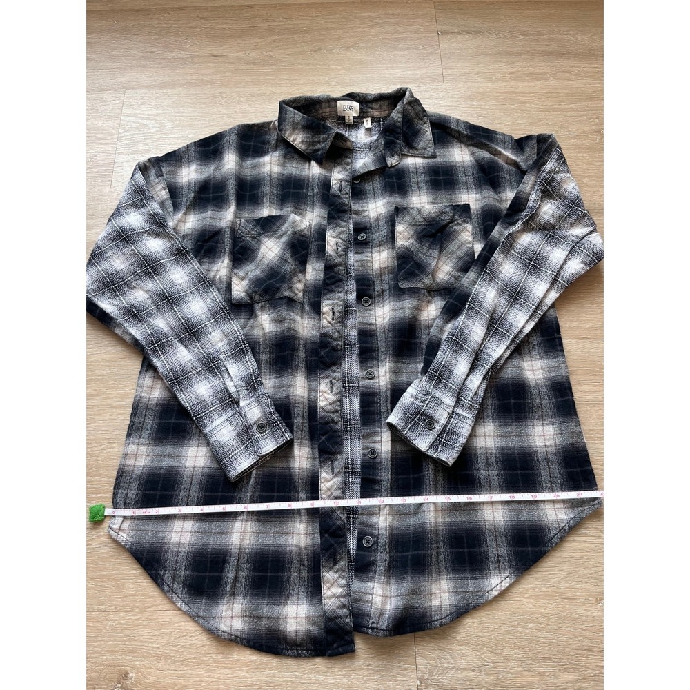 Buckle BKE Boyfriend Flannel Shirt Womens S Multi Plaid Button Up Long Sleeve